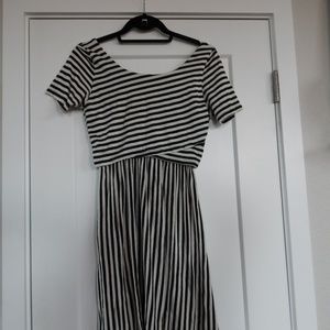 Striped Black and White Dress